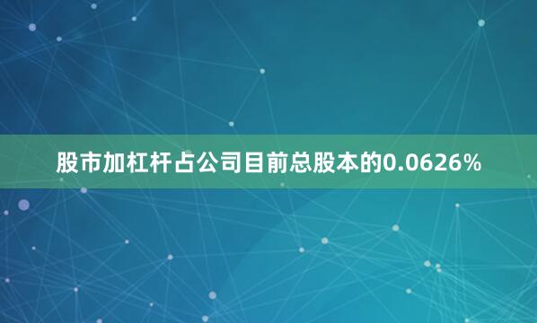 股市加杠杆占公司目前总股本的0.0626%